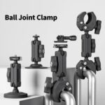 aMagisn Metal Arm Clamp Mount Adhesive Base with 1/4-inch Joint Ball For Insta360, DJI, GoPro Cameras, Adhesive Base - Imagen 2