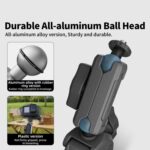 aMagisn Metal Arm Clamp Mount Adhesive Base with 1/4-inch Joint Ball For Insta360, DJI, GoPro Cameras, Adhesive Base - Imagen 4