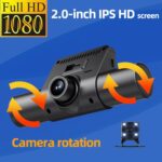 High-Definition 1080P Infrared Night Cision Parking Monitoring Driving Recorder, 3 Lenses - Imagen 4