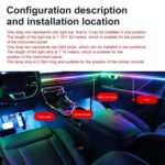 3 Control App Remote Control Colorful Car Interior Ambient Lighting Modified LED Acrylic USB Car Ambient Lighting, 110cm+35cm 2 In 1 - Imagen 9