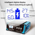 12V/24V Car Battery Charger Intelligent Pulse Lead-acid Battery Repair, AU Plug - Imagen 7