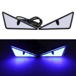 2pcs Motorcycle License Plate Screw Light Modifications Universal Decorative Car Lights, Triangle Light Blue