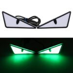 2pcs Motorcycle License Plate Screw Light Modifications Universal Decorative Car Lights, Triangle Light Green