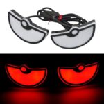2pcs Motorcycle License Plate Screw Light Modifications Universal Decorative Car Lights, Semicircular Light Red