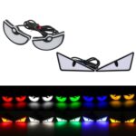 2pcs Motorcycle License Plate Screw Light Modifications Universal Decorative Car Lights, Semicircular Light Red - Imagen 2