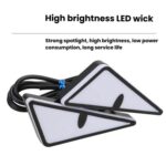 2pcs Motorcycle License Plate Screw Light Modifications Universal Decorative Car Lights, Triangle Light Green - Imagen 4