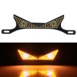 Motorcycle License Plate Screw Light Universal Decorative Accessory Headlight for Customization, Triangle Light White Yellow Flashing