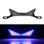 Motorcycle License Plate Screw Light Universal Decorative Accessory Headlight for Customization, Triangle Light Red Blue Flashing