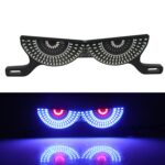 Motorcycle License Plate Screw Light Universal Decorative Accessory Headlight for Customization, Semicircular Light Red Blue Flashing