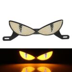 Motorcycle License Plate Screw Light Universal Decorative Accessory Headlight for Customization, Cat Eye Light White Yellow Flashing