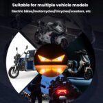 Motorcycle License Plate Screw Light Universal Decorative Accessory Headlight for Customization, Cat Eye Light White Yellow Flashing - Imagen 3