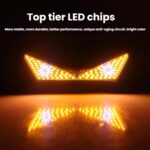 Motorcycle License Plate Screw Light Universal Decorative Accessory Headlight for Customization, Cat Eye Light White Yellow Flashing - Imagen 4