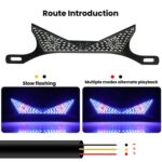 Motorcycle License Plate Screw Light Universal Decorative Accessory Headlight for Customization, Triangle Light Red Blue Flashing - Imagen 6