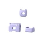 For DJI Mic Mini aMagisn MP01 Silicone Protective Case, 3 In 1 Purple