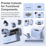 For DJI Mic Mini aMagisn MP01 Silicone Protective Case, 3 In 1 Gray - Imagen 4
