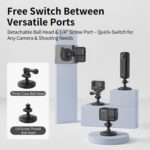 3 In 1 Magnetic Ball Head Mount Camera Strong Magnetic Universal Ball Head Dual Interface, 3 In 1 Magnetic - Imagen 3