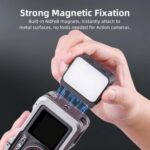 For DJI Action 5 Pro/ Action 4 Flymile 20 LEDs Magnetic Fill Light Rechargeable Video Light 3000K/4440K/8700K Adjustable, For DJI Action 5 Pro/ Action 4 - Imagen 3