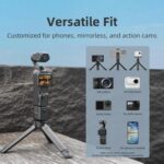 Flymile Extendable Mini Tripod With 1/4-Inch Screw For Action Cameras, Phone Clip Set - Imagen 3