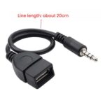 10pcs 3.5mm Male Round Head To USB 2.0 Female USB Disk Car MP3 Data Transmission Cable, 10pcs - Imagen 3