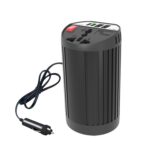 Gurxun 200W Modified Wave Intelligent Car Inverter Dual USB + Dual Type-C Port Car Power Converter, Universal Socket 12V To 220V