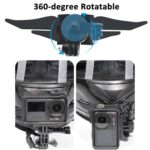 Soporte de mentón para casco giratorio de 360 grados para cámara GoPro HERO/Insta360/DJI Osmo Action POV - Imagen 3