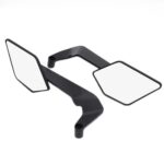 Espejo retrovisor universal tipo ala de viento de aleación de aluminio para motocicleta, White Mirror