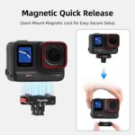 Flymile Magnetic Quick-Release Base 1/4 Inch Thread Foldable Extension Kit for Insta360 Ace Pro 2/Ace Pro/Ace/X5/X4/X3/X2, 1/4 Inch Thread Foldable Kit - Imagen 3