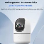 10Moons Indoor 4G Network Camera Home Remote Mobile Wireless HD Monitor - Imagen 2