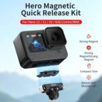 aMagisn Magnetic Quick Release Adapter for GoPro HERO13/12/11/10/9/8/11 Mini/MAX, Separate Base Unit - Imagen 3
