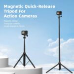 Flymile 1.63m Magnetic Quick-Release Tripod Selfie Stick for Action Cameras for Vlogging, Outdoor Sports, FLY018_2 - Imagen 2