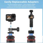 Flymile 1.63m Magnetic Quick-Release Tripod Selfie Stick for Action Cameras for Vlogging, Outdoor Sports, FLY018_2 - Imagen 4
