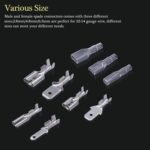 Juego de 360 piezas de insertos de resorte y tapas para bloques de terminales de prensado en frío., 360pcs /Set Iron - Imagen 4
