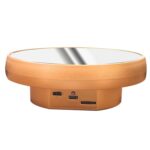 Espejo multiusos con disco giratorio eléctrico, alimentado por batería o USB. Soporte para exhibición en vivo de fotografía., 16cm Gold
