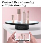 Espejo multiusos con disco giratorio eléctrico, alimentado por batería o USB. Soporte para exhibición en vivo de fotografía., 16cm Gold - Imagen 4