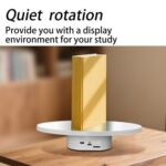 Espejo multiusos con disco giratorio eléctrico, alimentado por batería o USB. Soporte para exhibición en vivo de fotografía., 16cm Gold - Imagen 5