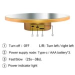 Espejo multiusos con disco giratorio eléctrico, alimentado por batería o USB. Soporte para exhibición en vivo de fotografía., 16cm Black - Imagen 7