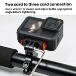 Action Camera Magnetic Quick Release Bike Mount, For GoPro HERO13 Black /12 Black /11 Black/10 Black/9 Black/8 Black, 180 Degree Adjustable - Imagen 2