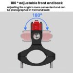 Action Camera Magnetic Quick Release Bike Mount, For GoPro HERO13 Black /12 Black /11 Black/10 Black/9 Black/8 Black, 180 Degree Adjustable - Imagen 3