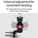 Bicycle Stem Camera Mount Cycling Front Light Bracket For Shooting, 1/4 Front Rear Adjustment - Imagen 3