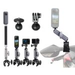 For GoPro / DJI / Insta 360 Action Cameras Cycling Bracket Bike Motorcycle Handlebar Mount, With 15cm Extension Rod - Imagen 2
