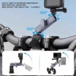 For GoPro / DJI / Insta 360 Action Cameras Cycling Bracket Bike Motorcycle Handlebar Mount, With 15cm Extension Rod - Imagen 3