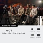 Kit original de 4 TX + 1 RX + estuche de carga para DJI Mic 3 - Imagen 2