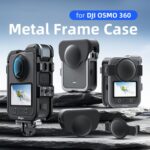 For DJI Osmo 360 AMagisn Quick-Release Metal Cage With Dual/Single Lens Caps Camera Mount Rig - Imagen 2