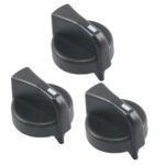 Perilla de control del aire acondicionado y la calefacción para automóviles Peterbilt, Black 3pcs
