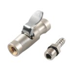 Manómetro de presión de aire para coche, boquilla de bomba de aire autoblocante de estilo alemán, Matte A10499-01