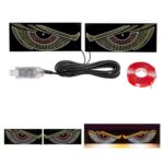 Luz indicadora LED para coche con pegatina dinámica de ojo de demonio USB para montaje en coche