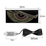 Luz indicadora LED para coche con pegatina dinámica de ojo de demonio USB para montaje en coche - Imagen 3