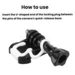 10pcs Silicone Locking Buckle Sports Camera Accessories Safety Buckle Surfboard Base Fixed Base Plug Anti-Release Buckle - Imagen 2
