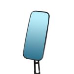 Espejo retrovisor de varilla curva cuadrada de aleación de aluminio modificado para bicicleta eléctrica con cristal azul, Silver Electroplated - Imagen 4