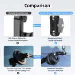 Flymile Universal Car Suction Cup Mount for Action Cameras 360-degree Rotatable, Washable and Reusable Dashboard Windshield Holder, Only Mount - Imagen 3
